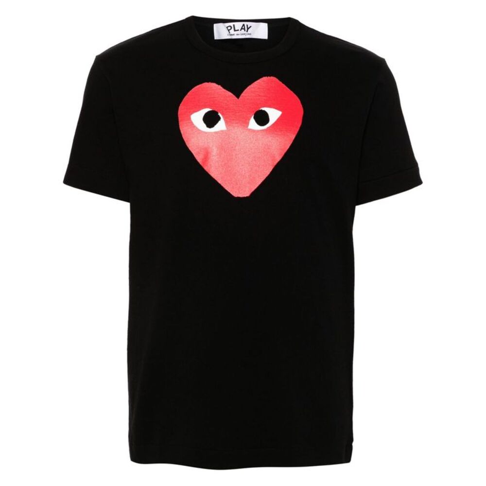 Comme Des Garçons Play Men Red Heart Cotton T-Shirt
